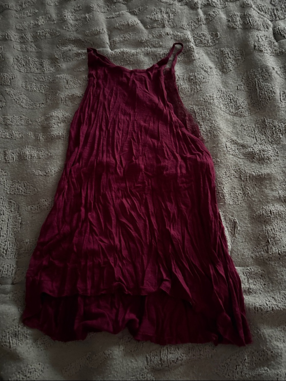 American Eagle lace back tank top - Deep Wine